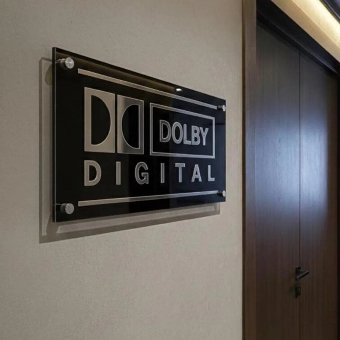 Объемная акриловая табличка 3D Dolby Atmos, декор для домашнего кинотеатра, вывеска 4K Ultra HD/THX/KRIX/DTS/X Dolby Atmos для комнаты кинотеатра