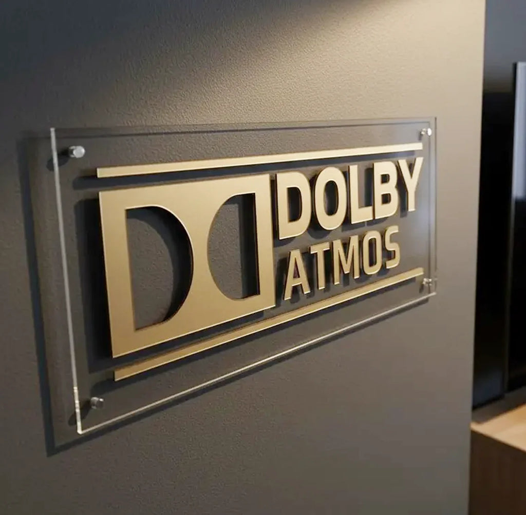 Объемная акриловая табличка 3D Dolby Atmos, декор для домашнего кинотеатра, вывеска 4K Ultra HD/THX/KRIX/DTS/X Dolby Atmos для комнаты кинотеатра