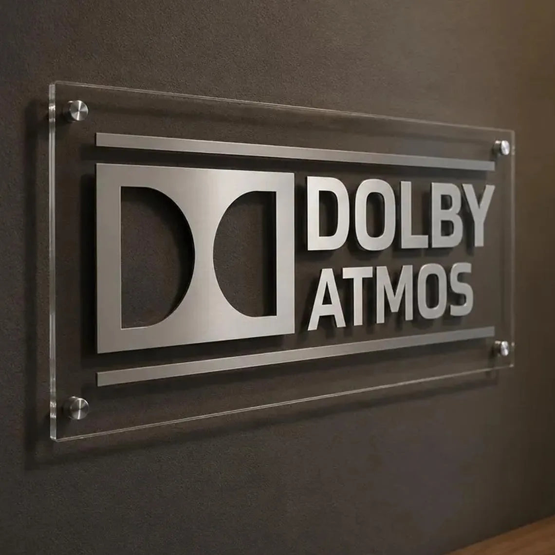 Объемная акриловая табличка 3D Dolby Atmos, декор для домашнего кинотеатра, вывеска 4K Ultra HD/THX/KRIX/DTS/X Dolby Atmos для комнаты кинотеатра