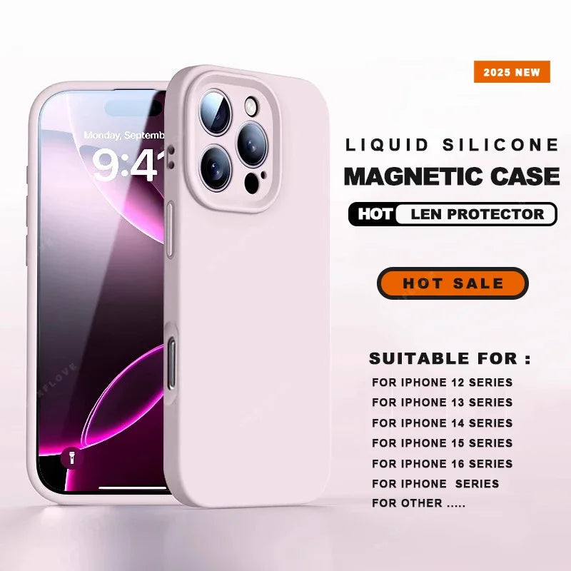 כיסוי סיליקון מגנטי MagSafe לאייפון