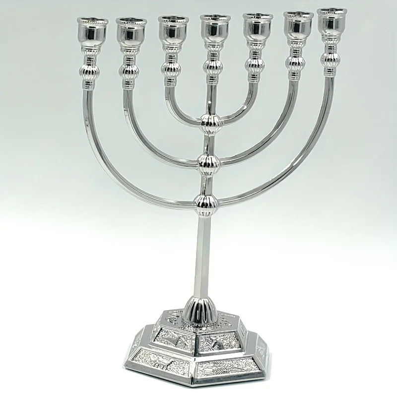 מנורת שבעת הקנים בציפוי כסף