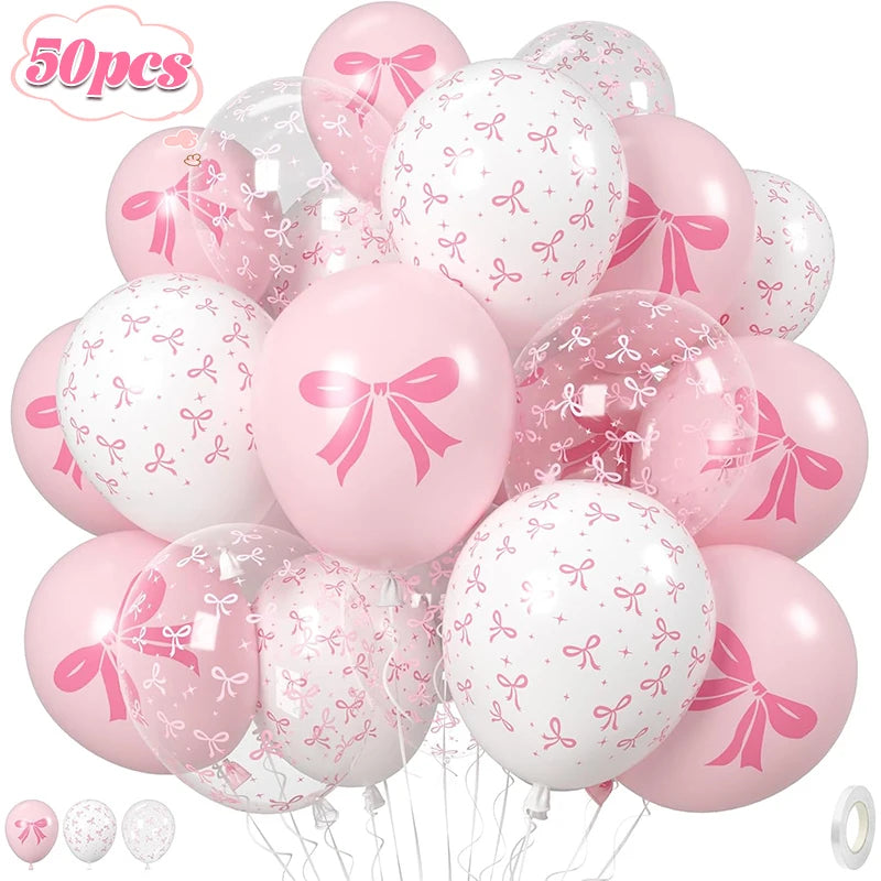 בלונים לבנים עם הדפס פפיונים – 30 ס״מ