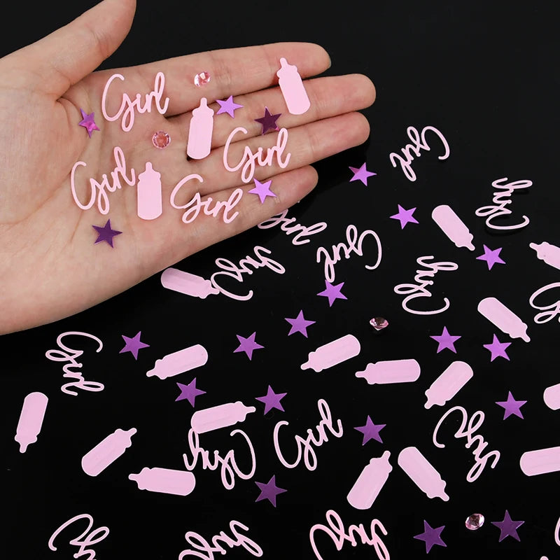 קונפטי נצנצים בוורוד או בכחול לשולחן – 15 גרם