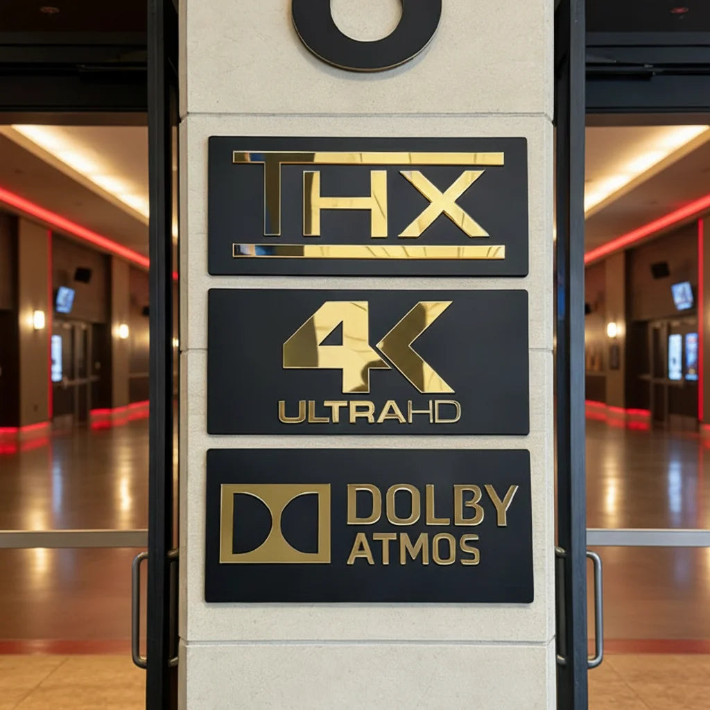 Объемная акриловая табличка 3D Dolby Atmos, декор для домашнего кинотеатра, вывеска 4K Ultra HD/THX/KRIX/DTS/X Dolby Atmos для комнаты кинотеатра