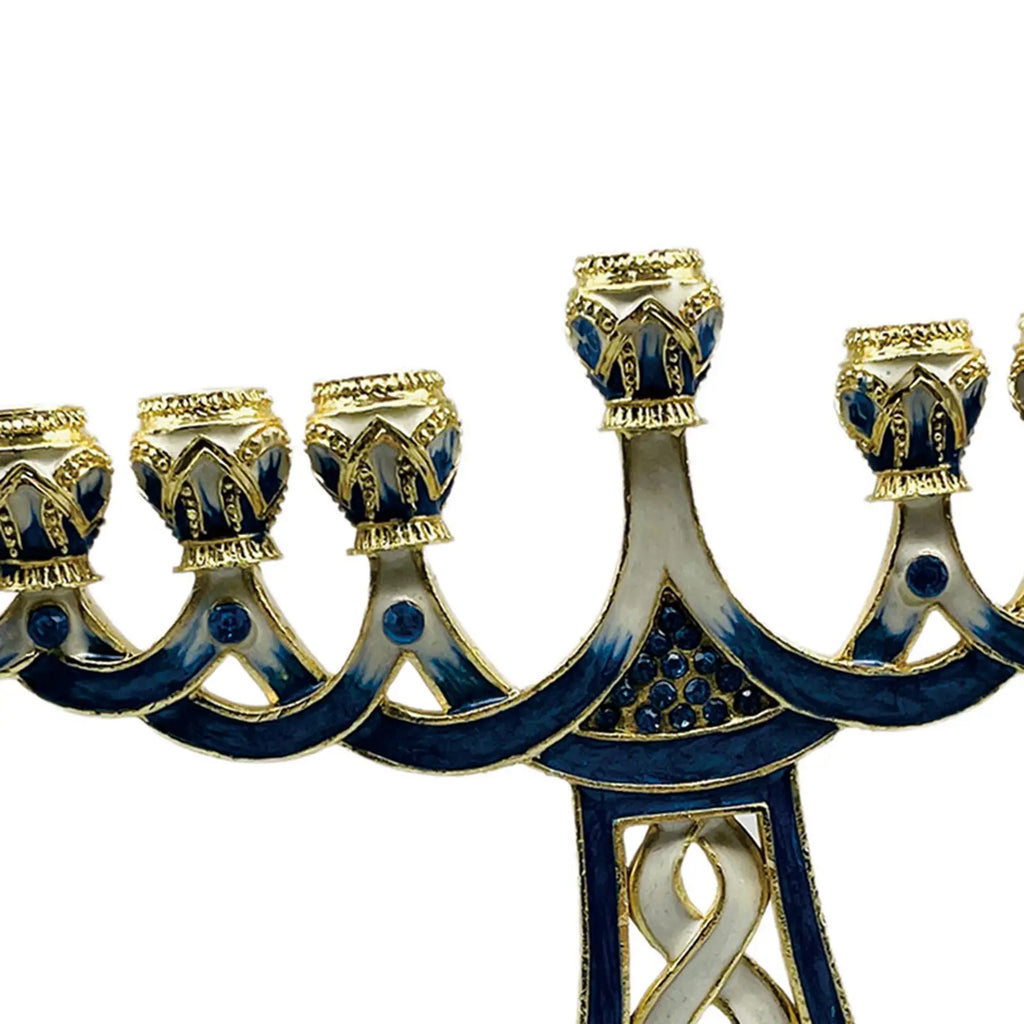 חנוכיית אמייל עתיקה – 9 קנים