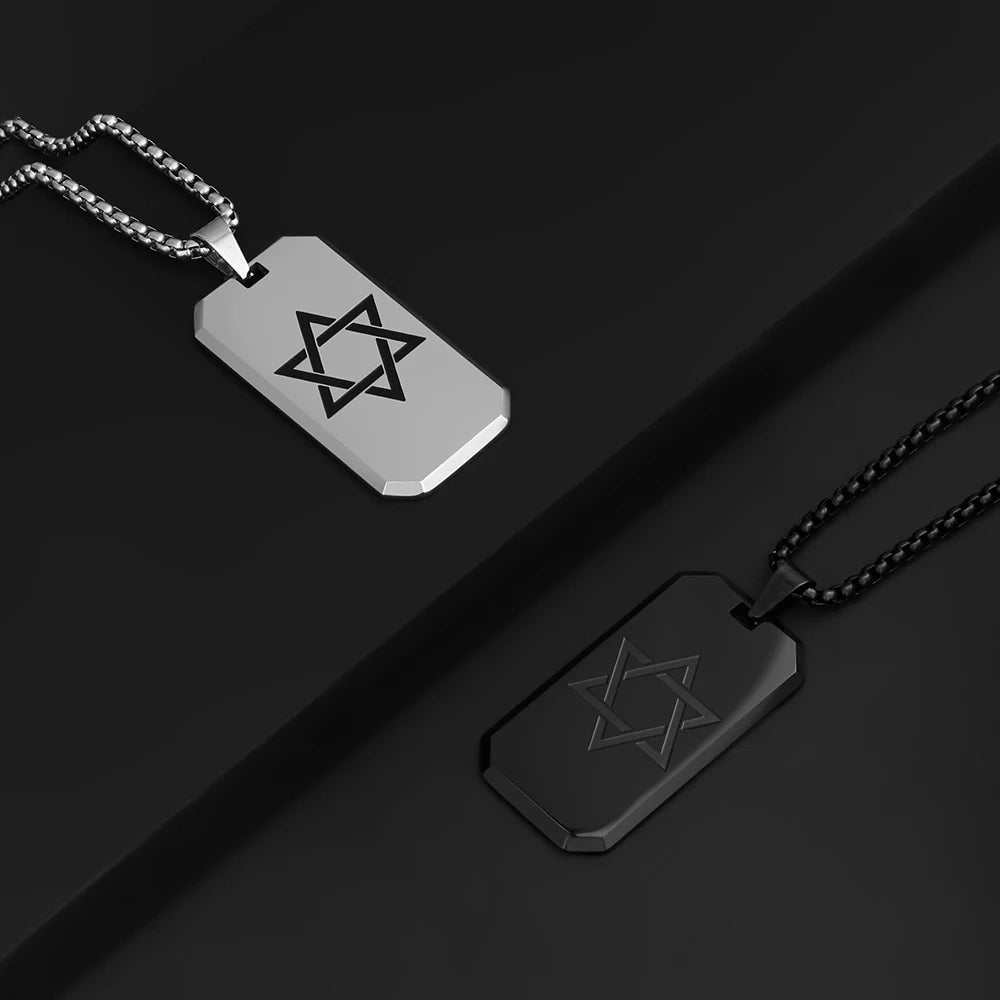 שרשרת מגן דוד מינימליסטית לגברים מנירוסטה