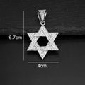תליון מגן דוד נוצץ עם שרשרת קובנית