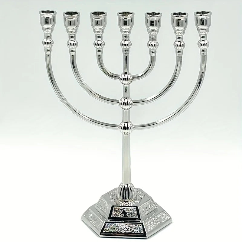 מנורת שבעת הקנים בציפוי כסף