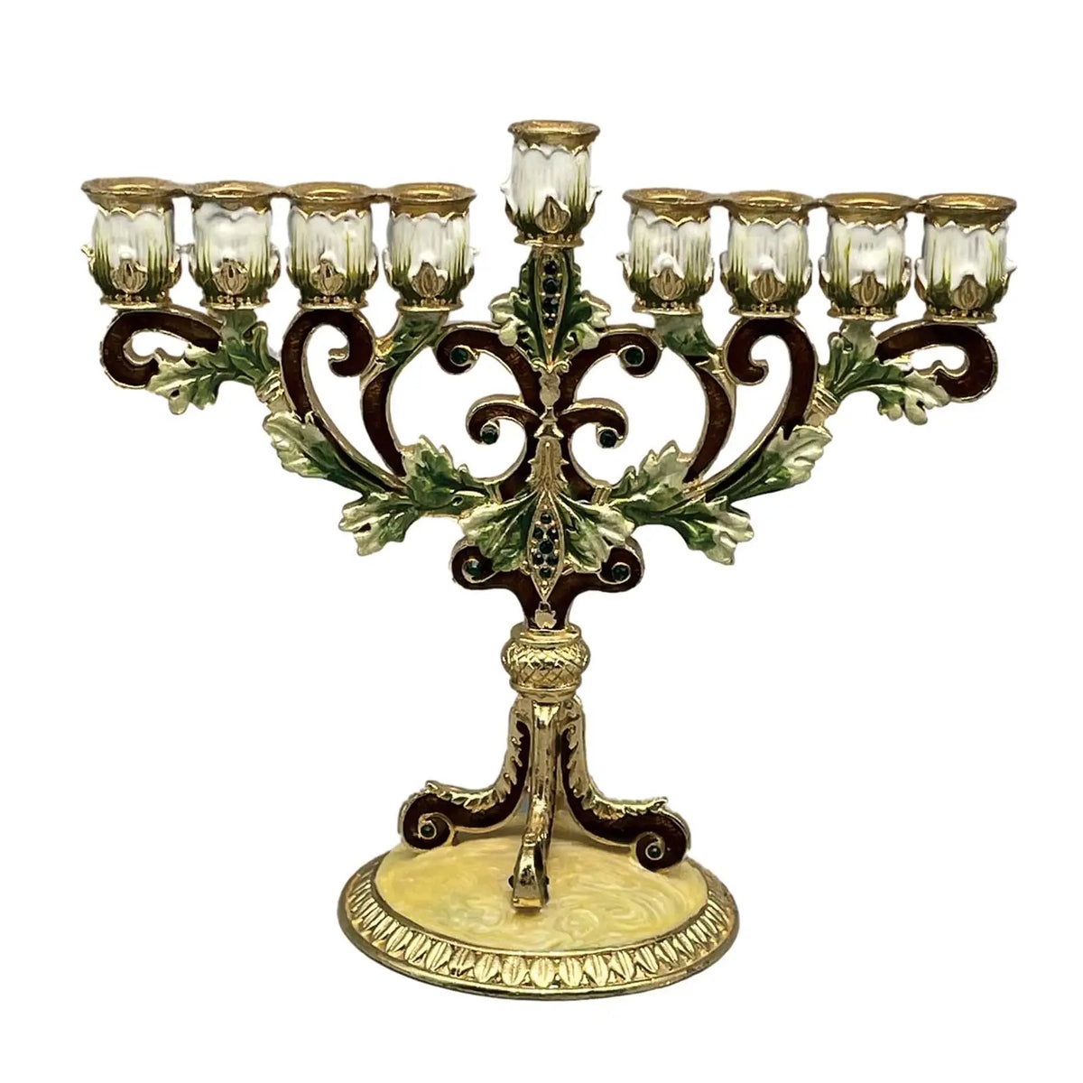 חנוכייה מצוירת בעבודת יד – 9 קנים