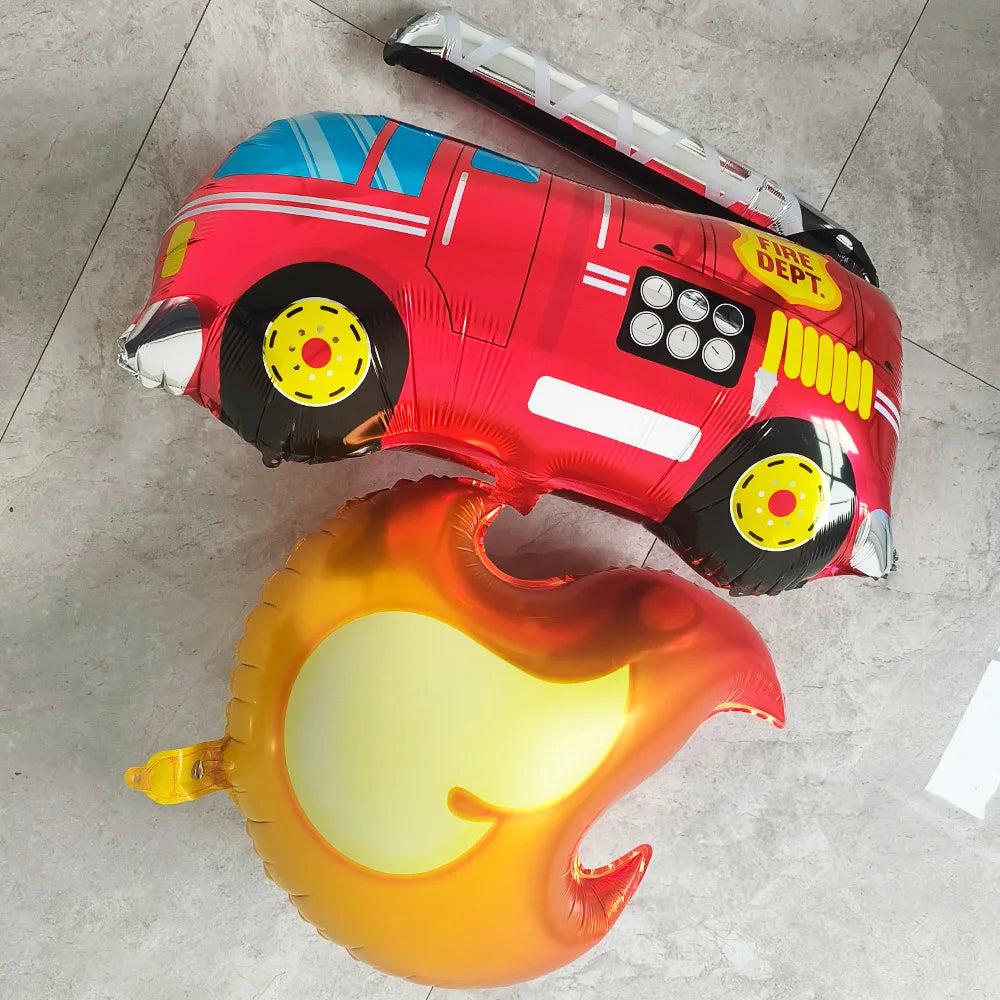 בלונים וקישוטים ליום הולדת בנושא כבאים