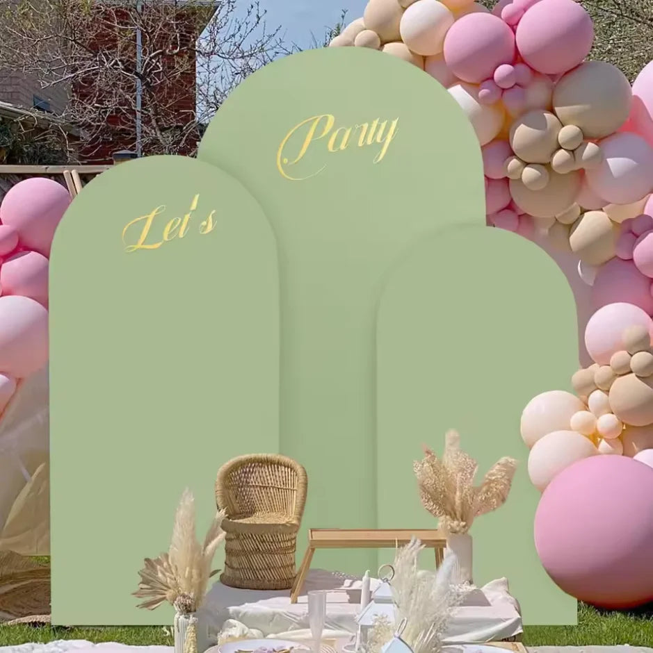 סט 3 כיסויי ספנדקס לקשתות רקע לחתונה ולאירועים