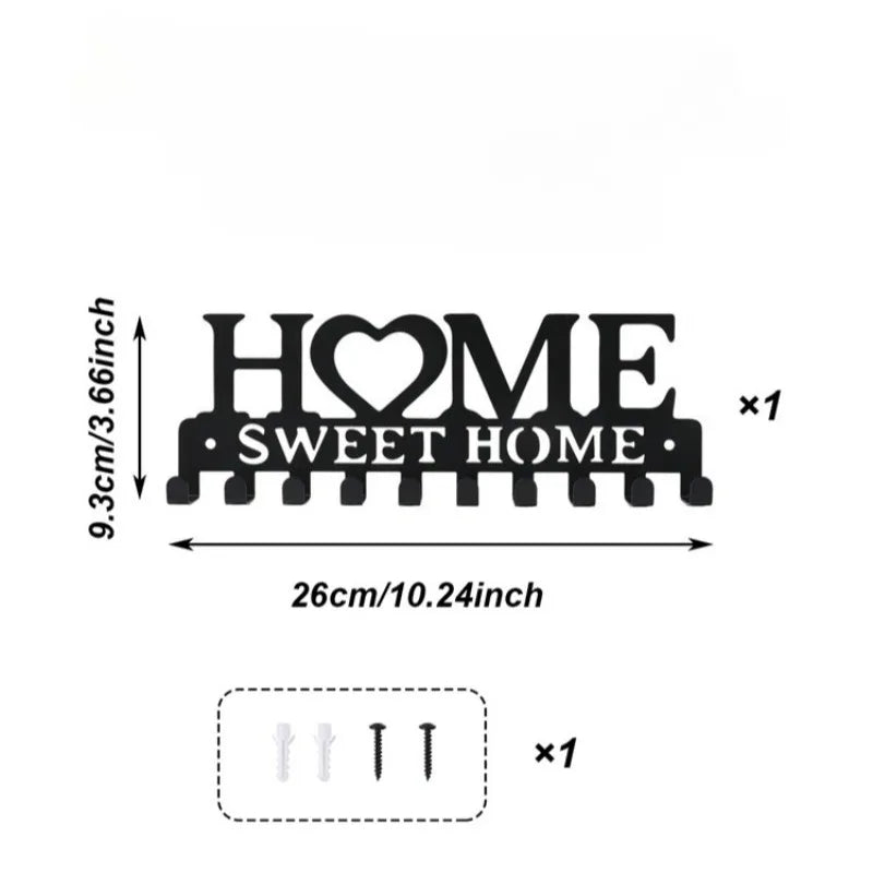 מתלה מפתחות "Home Love" לקיר