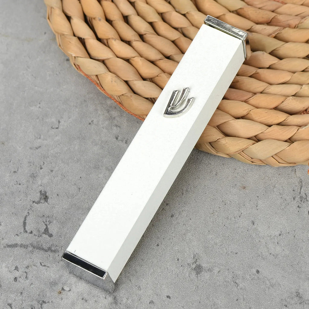 Israel Judaism Jordan Prayer White Modern Mezuzah Judaica Case Self Stick Mezuza Waterproof And For for The Door