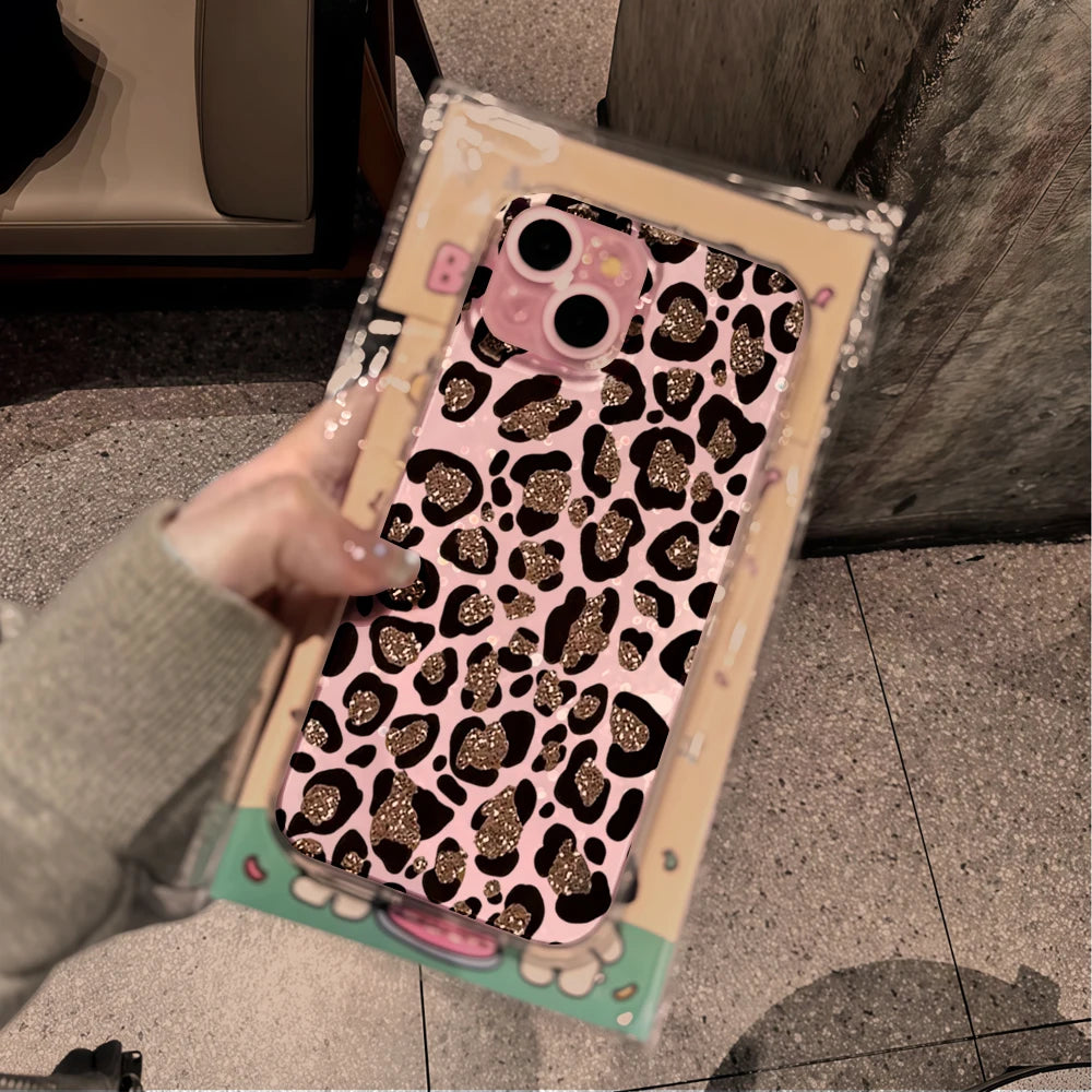כיסוי מנצנץ לאייפון בהדפס מנומר