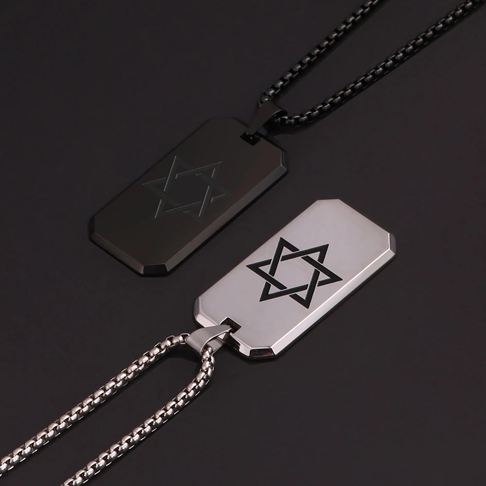 שרשרת מגן דוד מינימליסטית לגברים מנירוסטה