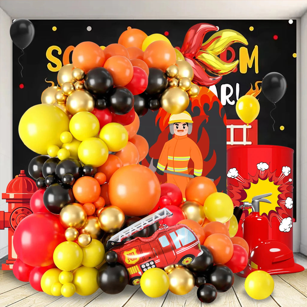 סט קשת בלונים בנושא כבאים