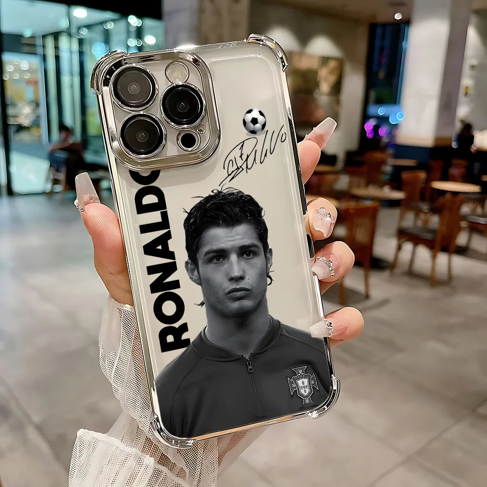 כיסוי לאייפון בעיצוב רונאלדו CR7 מוזהב