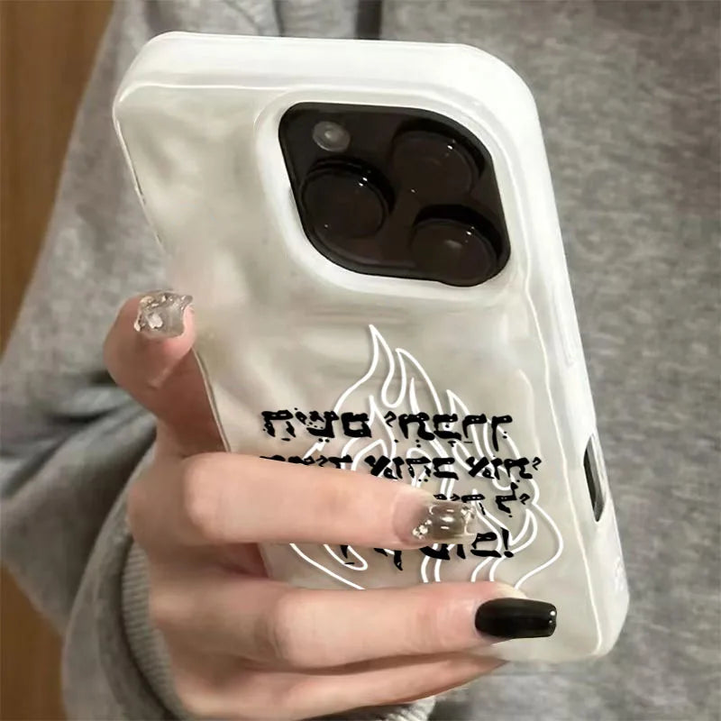 כיסוי סיליקון לאייפון עם להבות