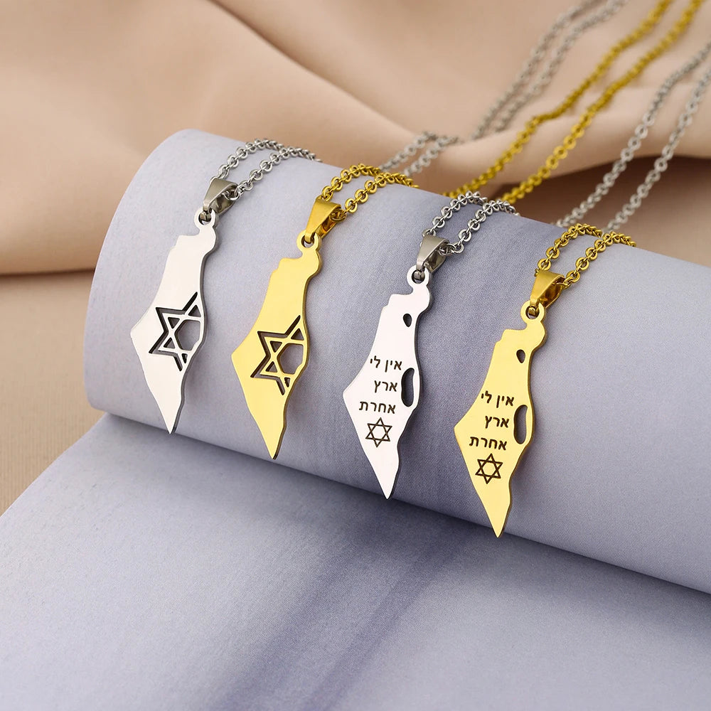 שרשרת מגן דוד מנירוסטה עם אבני זירקון