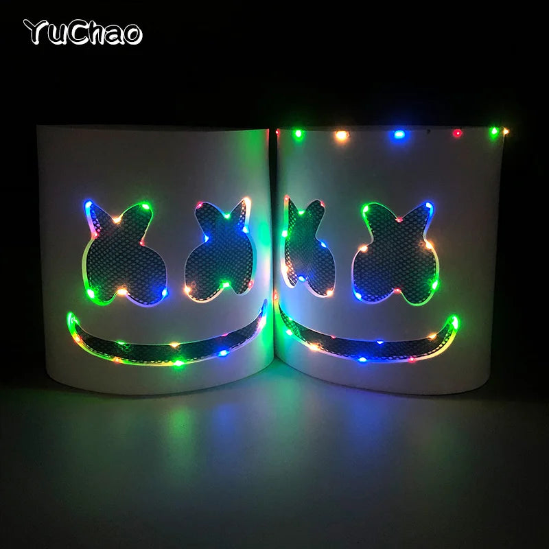 מסכת LED זוהרת בסגנון DJ