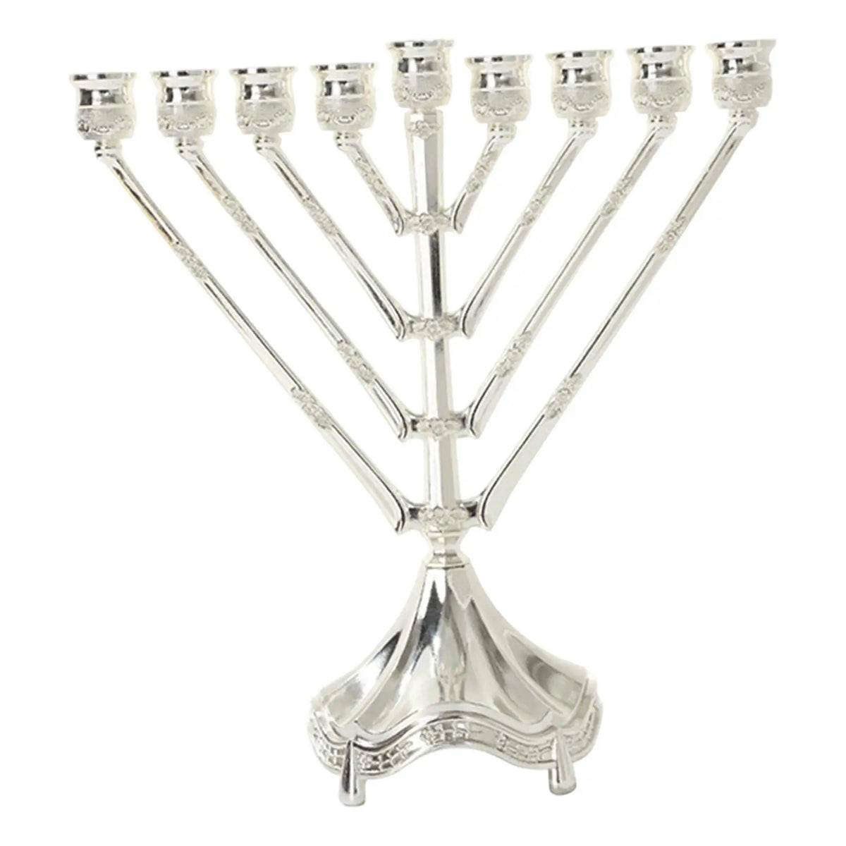חנוכיית מתכת קלאסית – 9 קנים