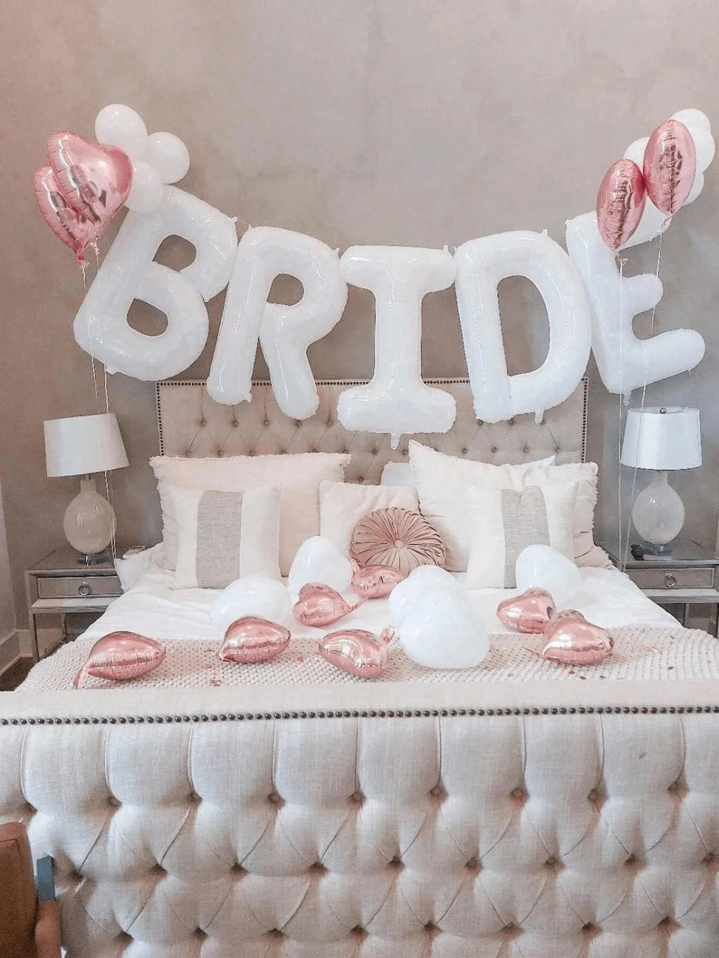 בלוני פויל אותיות BRIDE לבנים