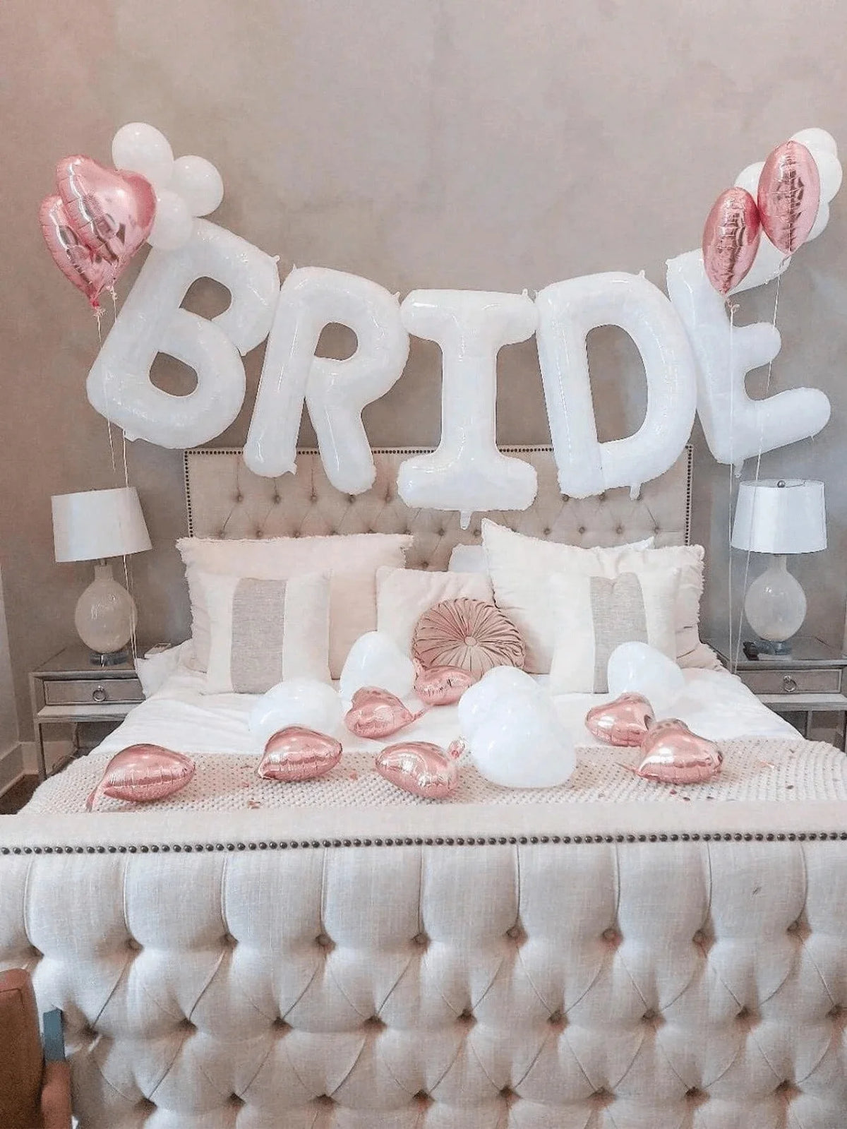 בלוני פויל אותיות BRIDE לבנים