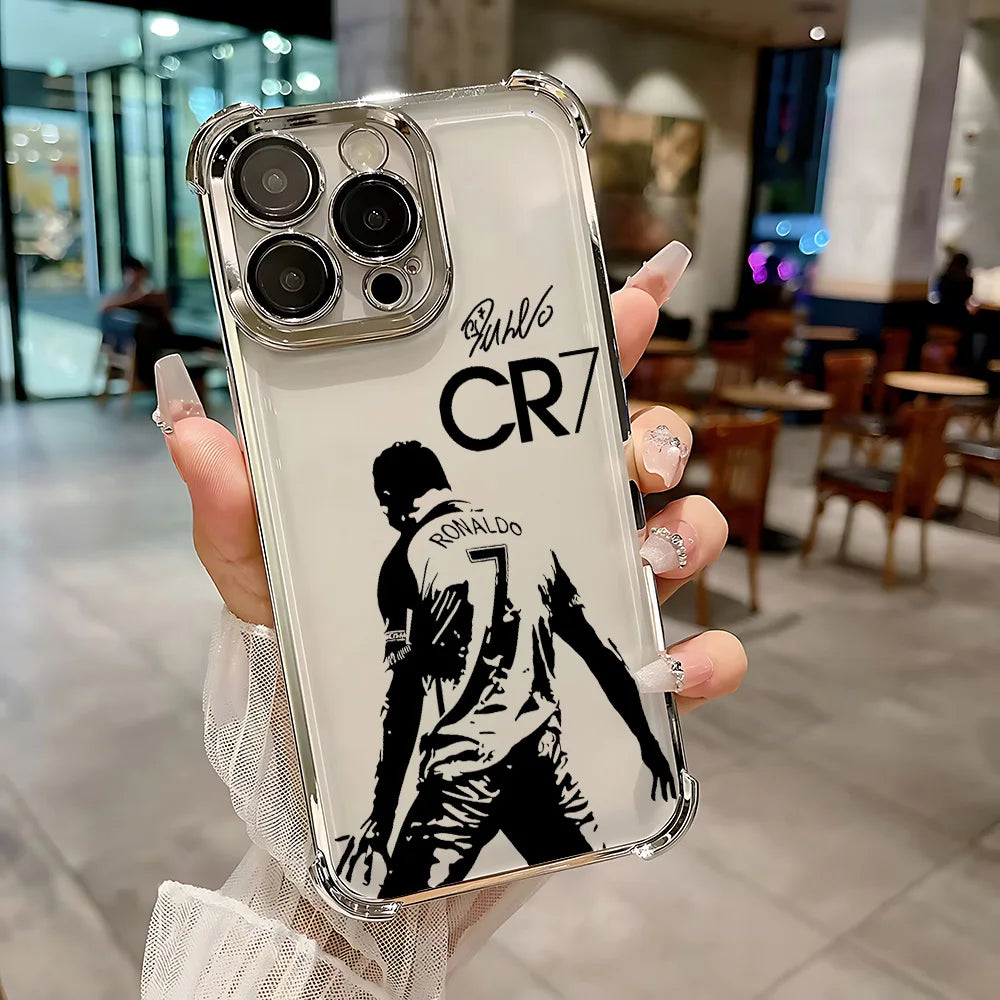 כיסוי לאייפון בעיצוב רונאלדו CR7 מוזהב