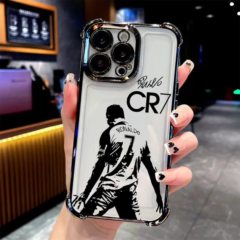 כיסוי לאייפון בעיצוב רונאלדו CR7 מוזהב