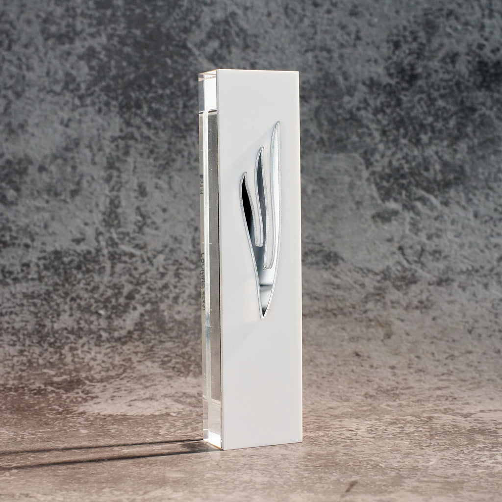 Custom Acrylic Mezuzah Case with 3D Shin Modern Indoor Outdoor Mezuzah Case Personalized Family Name New Home Judaica Gift