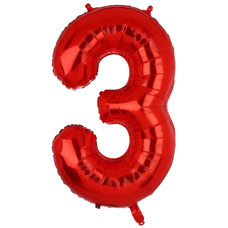 בלון מספר ענק 81 ס״מ – במגוון צבעים