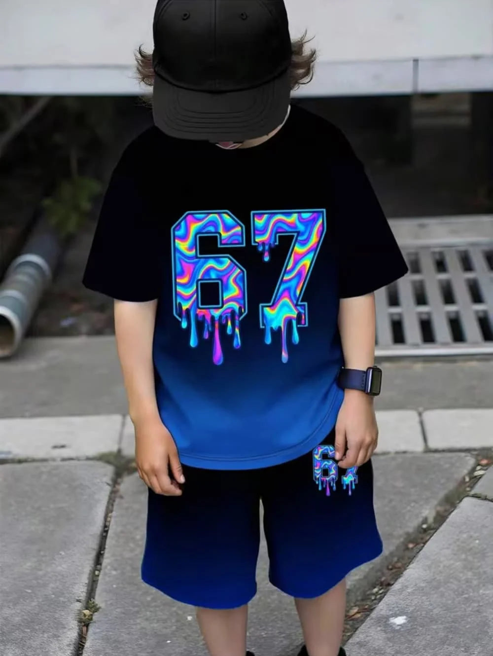 סט חולצה ומכנסיים "67" לילדים