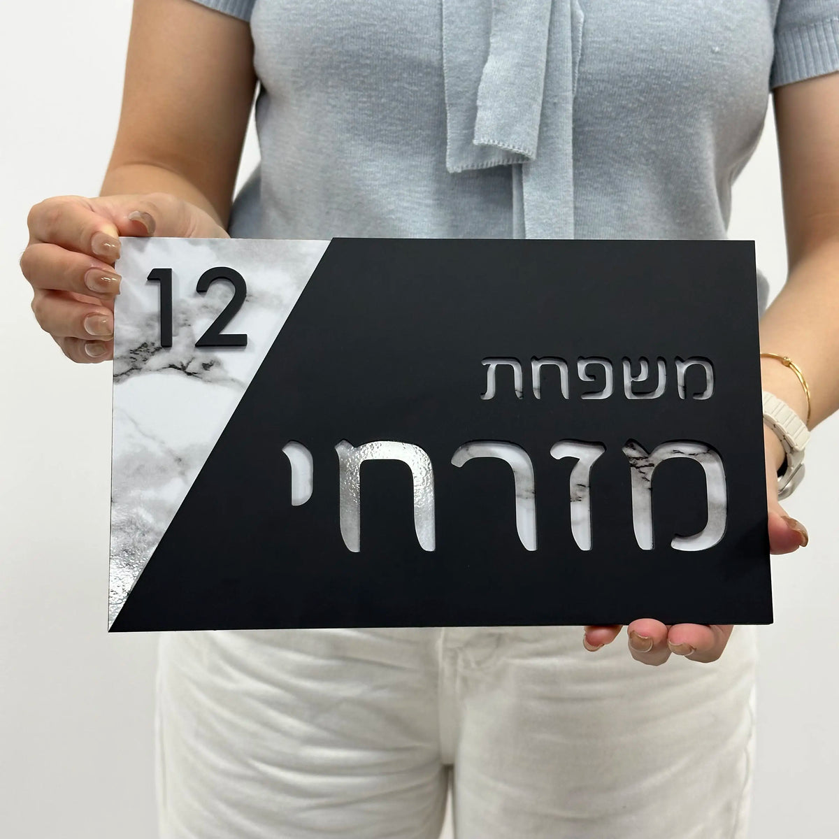 שלט כניסה מפרספקס אישי לבית חיתוך לייזר תלת מימד מספר בית חיצוני שלט שם משפחה מותאם אישית שלט לדלת הבית