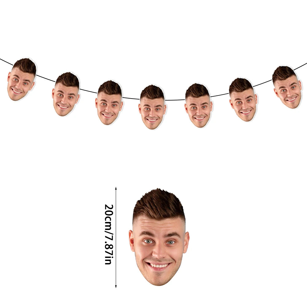 באנר דגלונים מותאם אישית עם תמונות