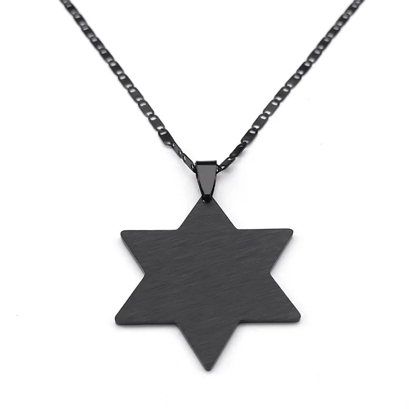 שרשרת מגן דוד עם ירושלים וחי מנירוסטה