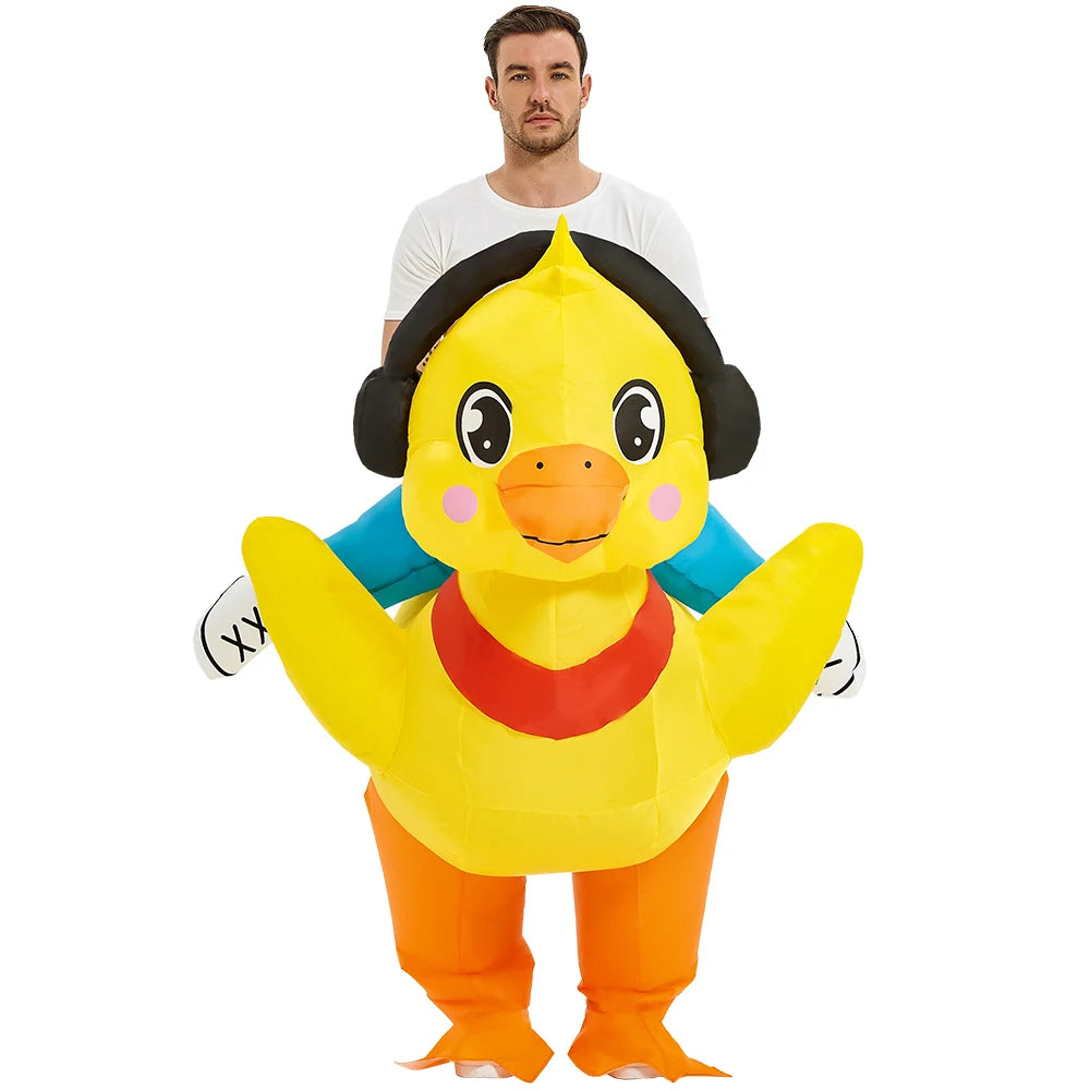 תחפושת מתנפחת של חיה לרכיבה, חליפות אנימה, שמלה, קמע למסיבות פורים, ליל כל הקדושים, חג המולד ותחפושות קוספליי למבוגרים