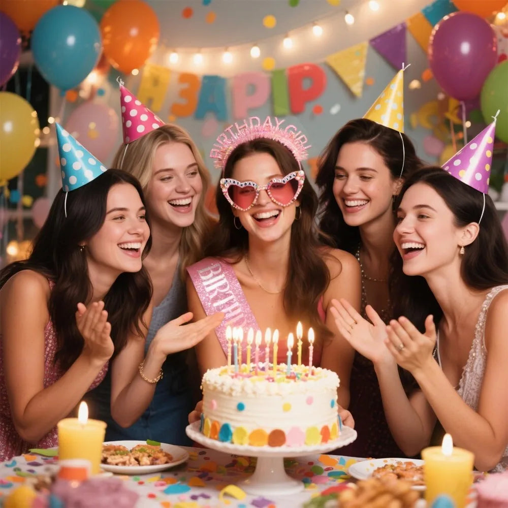 סט Birthday Girl – קשת נוצצת, סרט ומשקפיים