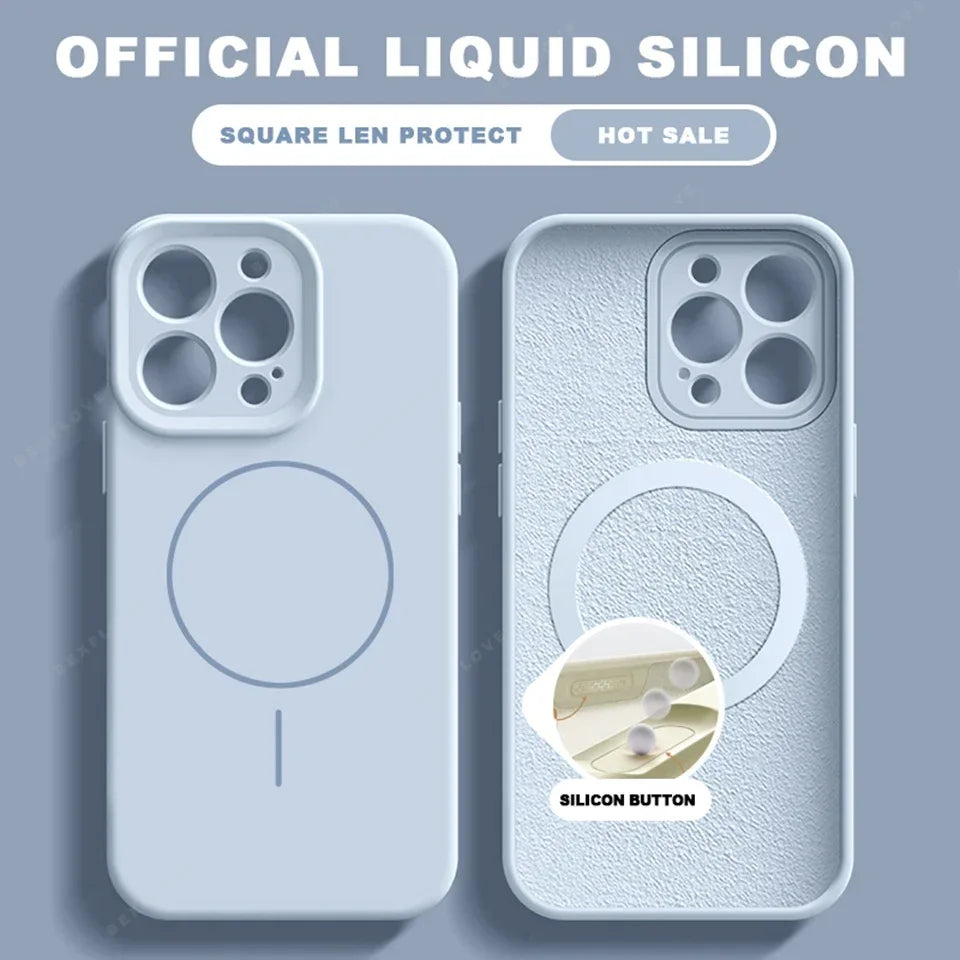 כיסוי סיליקון מגנטי לאייפון (MagSafe)