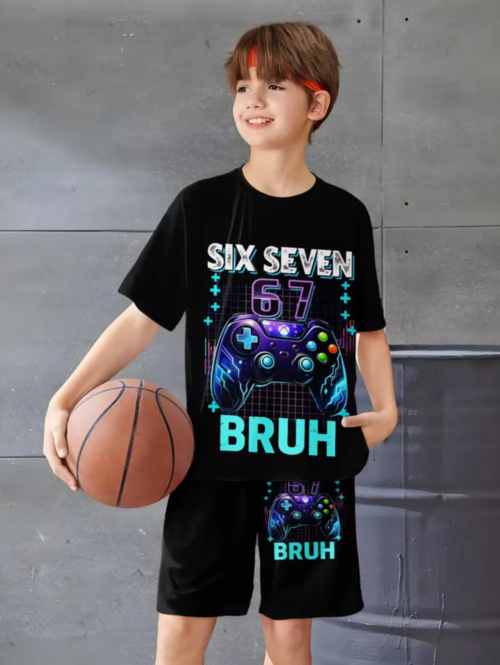 סט חולצה ומכנסיים "67" לילדים