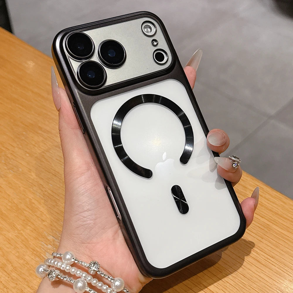 כיסוי מט שקוף MagSafe לאייפון