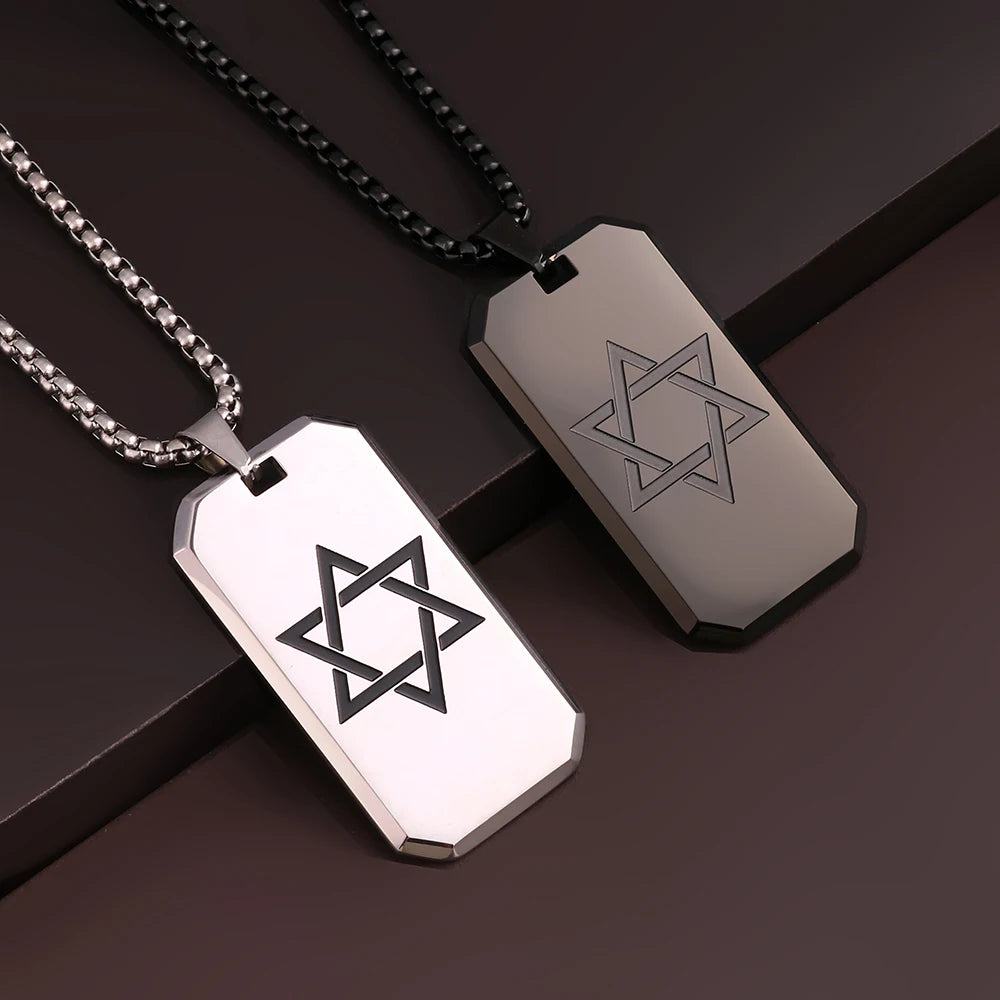 שרשרת מגן דוד מינימליסטית לגברים מנירוסטה