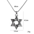 שרשרת מגן דוד בסגנון רטרו לגברים