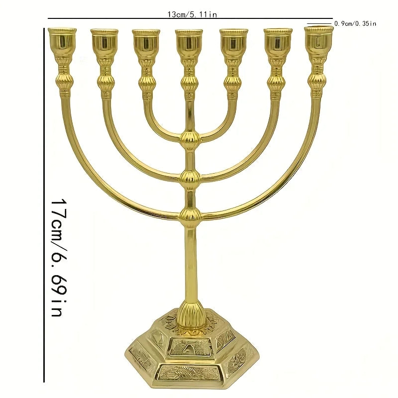 מנורת שבעת הקנים בציפוי כסף