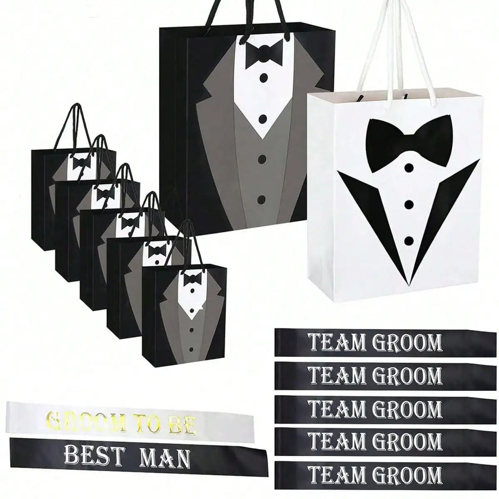 שקיות מתנה Team Groom לחברי החתן