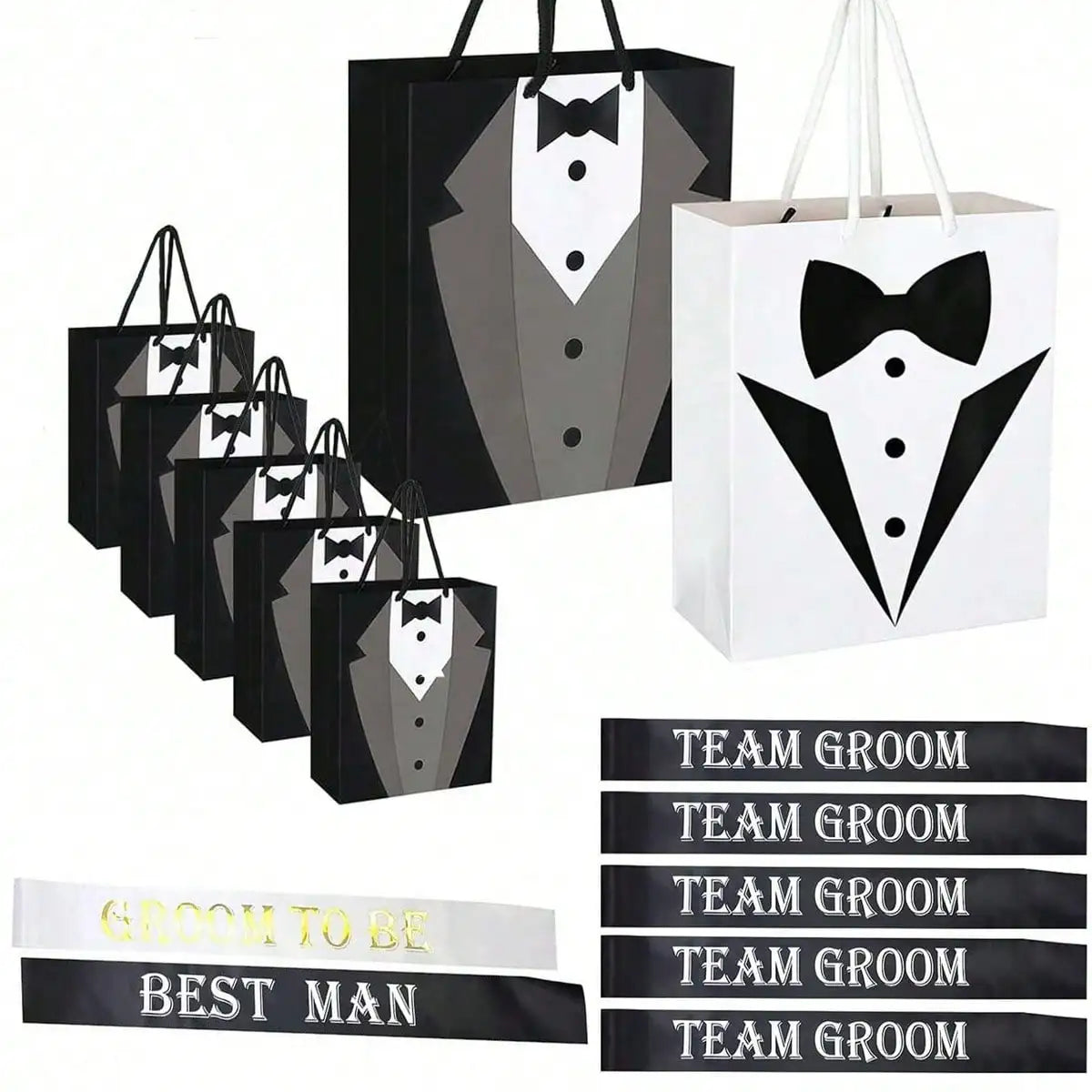 שקיות מתנה Team Groom לחברי החתן