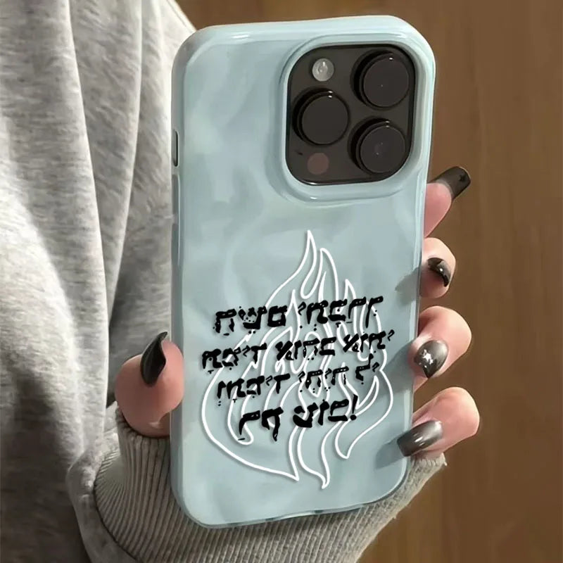 כיסוי סיליקון לאייפון עם להבות