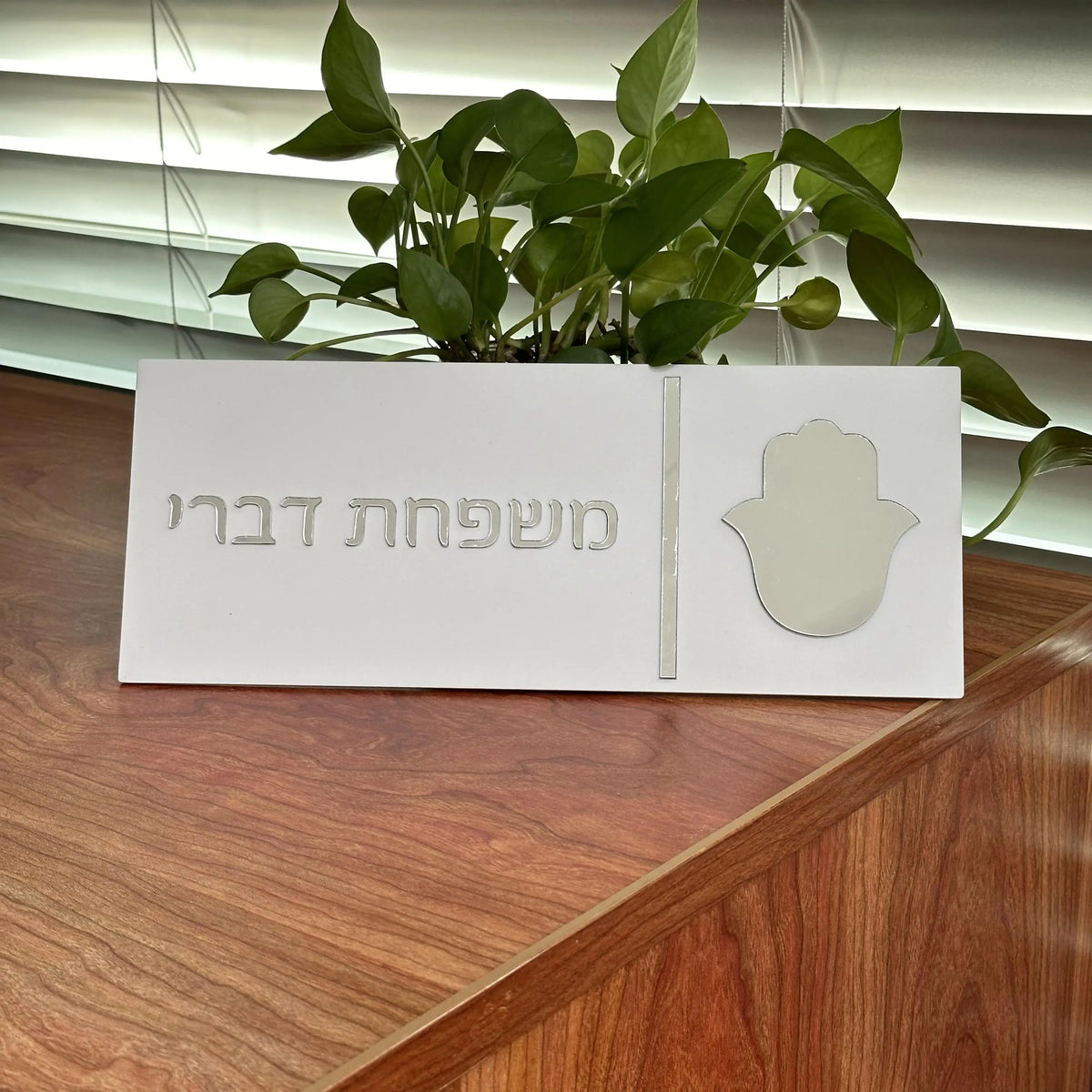 שלט כניסה יוקרתי מודרני בעיצוב אישי בעברית, שלטי דירה לשם משפחה, מספרי בתים חיצוניים, שלט אקריליק לשם משפחה, מתנה לבית