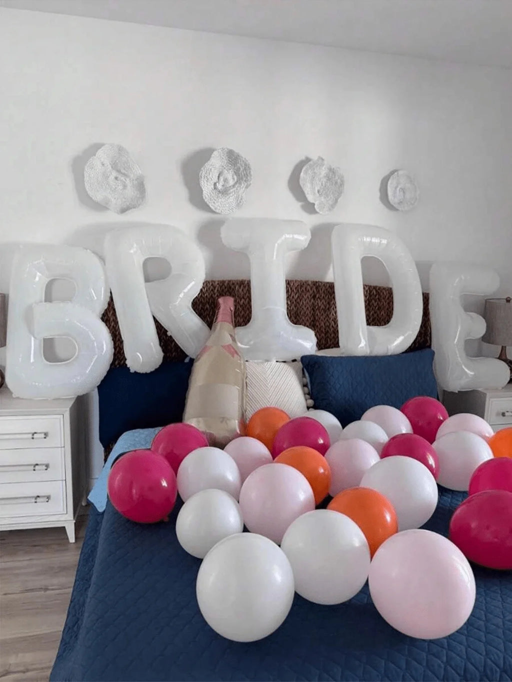 בלוני פויל אותיות BRIDE לבנים