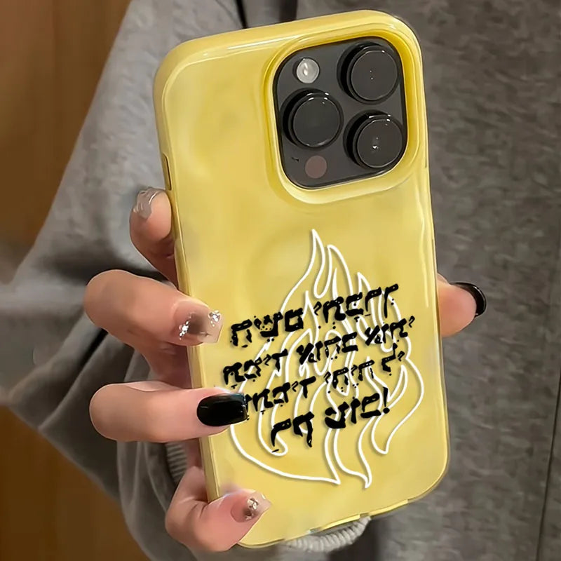 כיסוי סיליקון לאייפון עם להבות