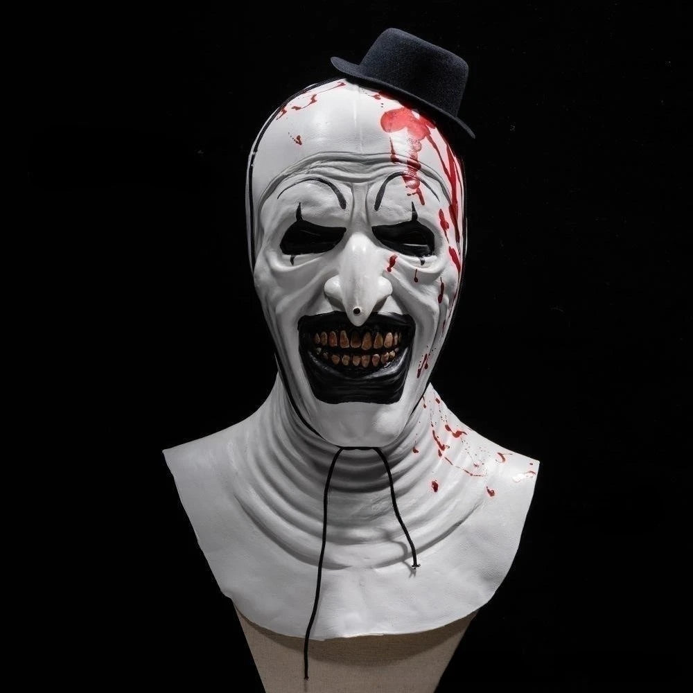תחפושת ארט הליצן מהסרט "Terrifier 2" - אוברול ומסכה, תחפושת ליל כל הקדושים לגברים ונשים